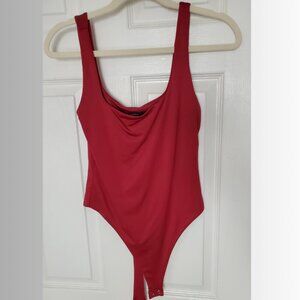 FOREVER 21 RED CONTOUR SCULPT TANK BODYSUIT
